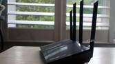 Asus RT-AX57 from the right side