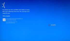 A BSOD error on Microsoft Windows.