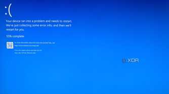 A BSOD error on Microsoft Windows.