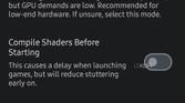 Graphics settings in Dolphin Emulator where you can set video backend, shader compilation mode, and access enhancements and hacks