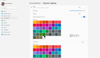 Screenshot of color effect settings for Dynamic Lighting in Windows 11