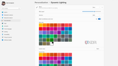 Screenshot of color effect settings for Dynamic Lighting in Windows 11