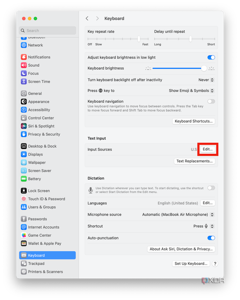 How to easily insert special characters on an Apple Mac