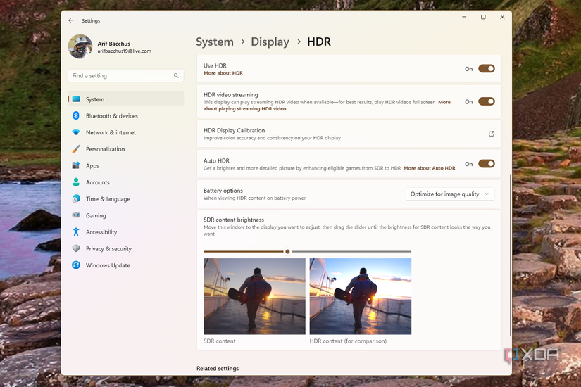 Configuración HDR Windows 11