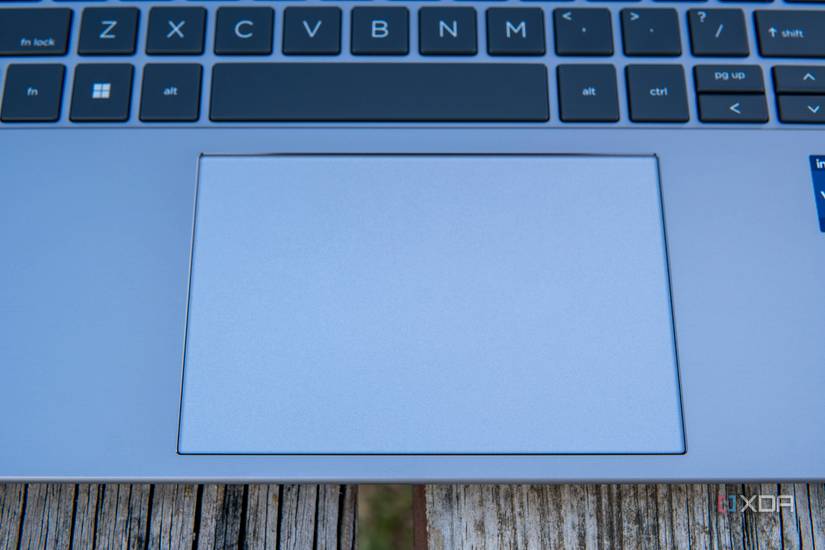 Close-up view of the touchpad on the HP ZBook Firefly 14 G10.