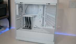 Side view of the HYTE Y40 Snow White Edition