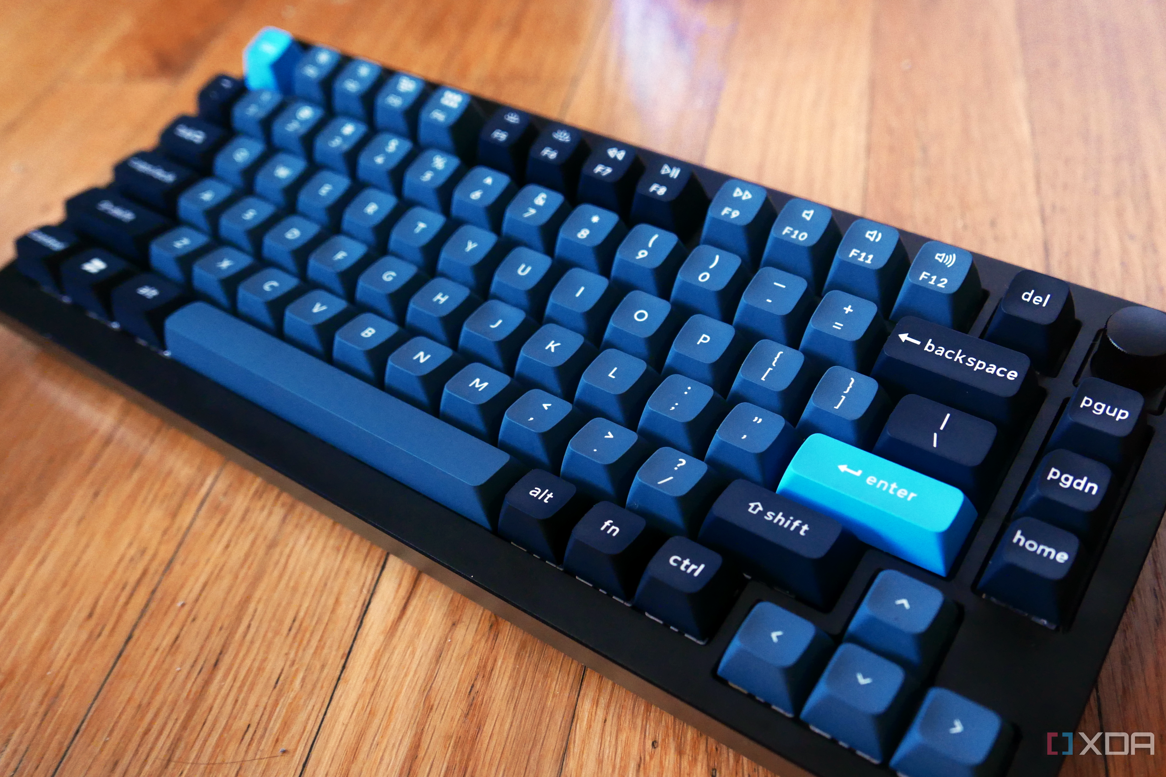 The Keychron Q1 Pro on the floor at an angle