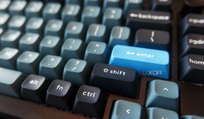 A closeup of the Enter key on the Keychron Q1 Pro