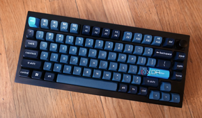 The Keychron Q1 Pro on a wooden floor