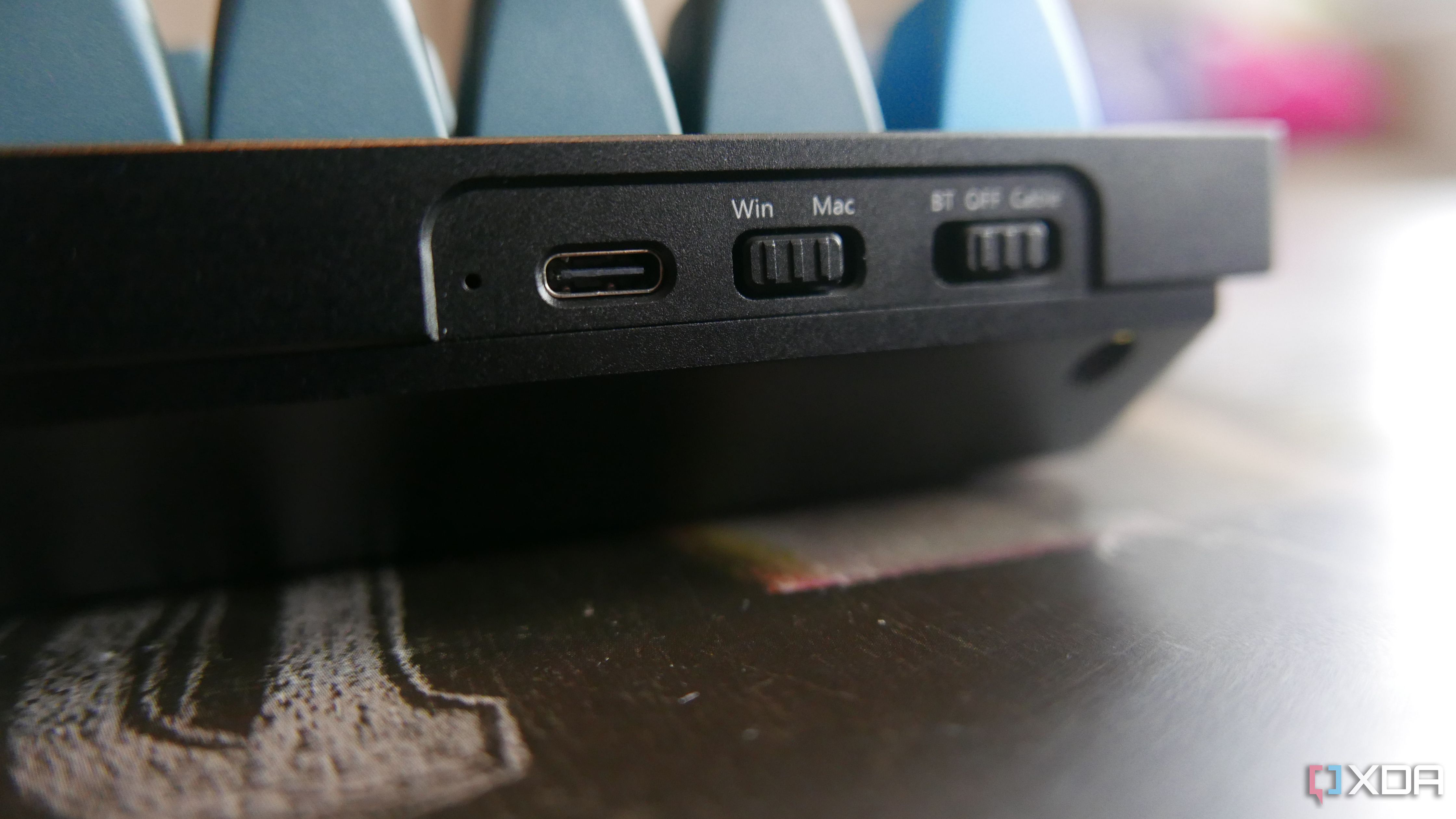The switches on the back of the Keychron Q1 Pro