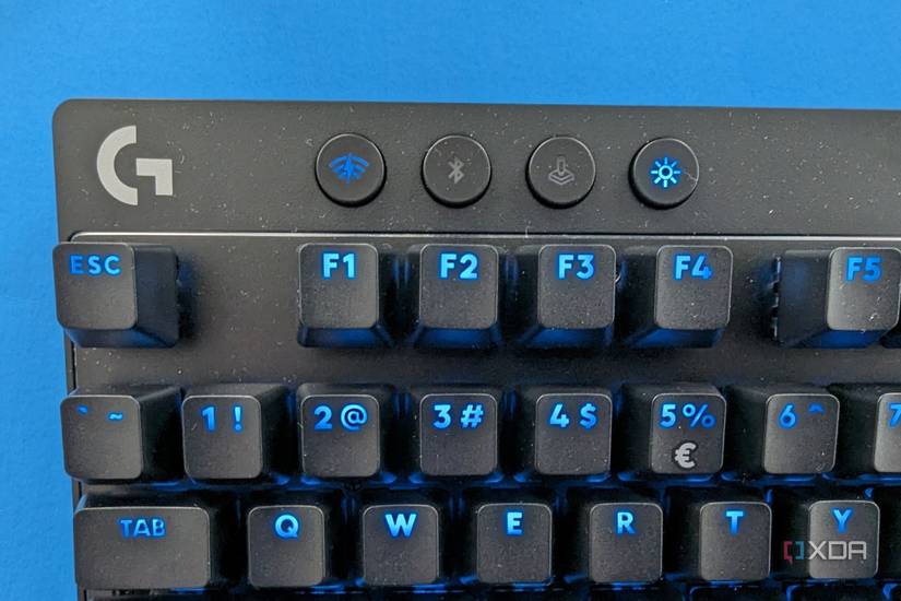 The left corner of the Logitech G Pro X TKL Lightspeed