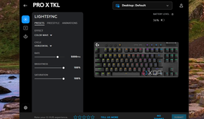 Logitech Pro X TKL in Logitech G Hub