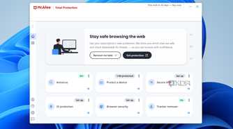 A screenshot of a Windows 11 desktop running McAfee