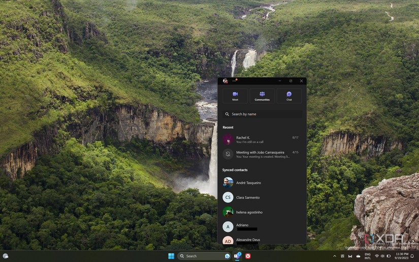 Screenshot of Microsoft Teams in Windows 11 version 23H2