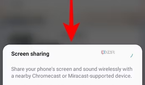 Miracast screen sharing, searching for a display on an Android smartphone