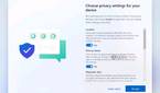 Screenshot of privacy settings shown during Windows 11 setup, including location access