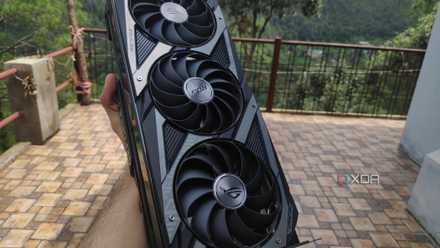Asus Rog Strix RTX 3080 Ti graphics card.