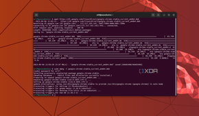 A screenshot of the terminal code in Ubuntu for installing Chrome through the Linux Terminal