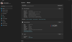 System specifications in Windows 11 Settings