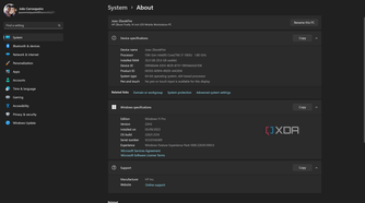 System specifications in Windows 11 Settings