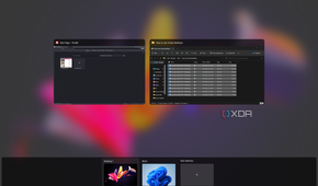 Screenshot of Task view in Windows 11 showing two virtual desktops and some open apps
