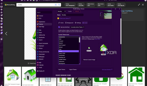 Screenshot of Vivaldi settings showing a custom icon used for the Home button. The browser also has a custom theme applied.