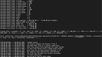 OpenAI Whisper transcribing a video from the XDA-Developers YouTube channel