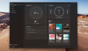 Screenshot of a Windows 11 desktop with the Clock app showing the Focus sessions page