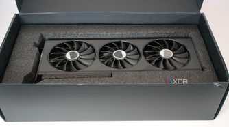XFX Radeon RX 7700 XT Speedster 319 in its packaging