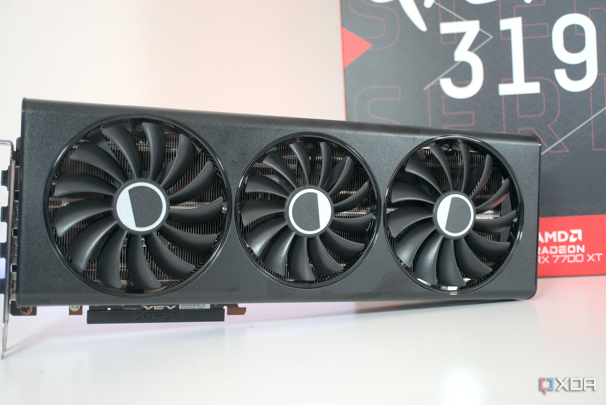 Front of the XFX Radeon RX 7700 XT Speedster 319
