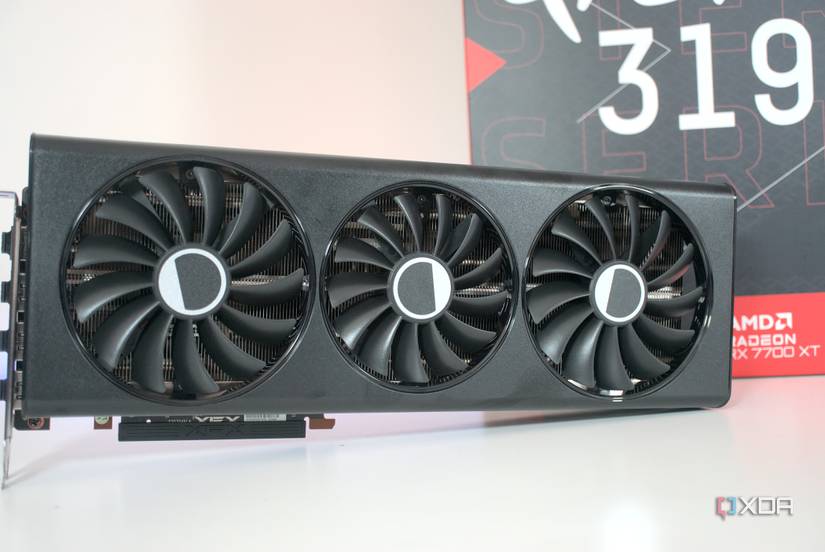 Front of the XFX Radeon RX 7700 XT Speedster 319