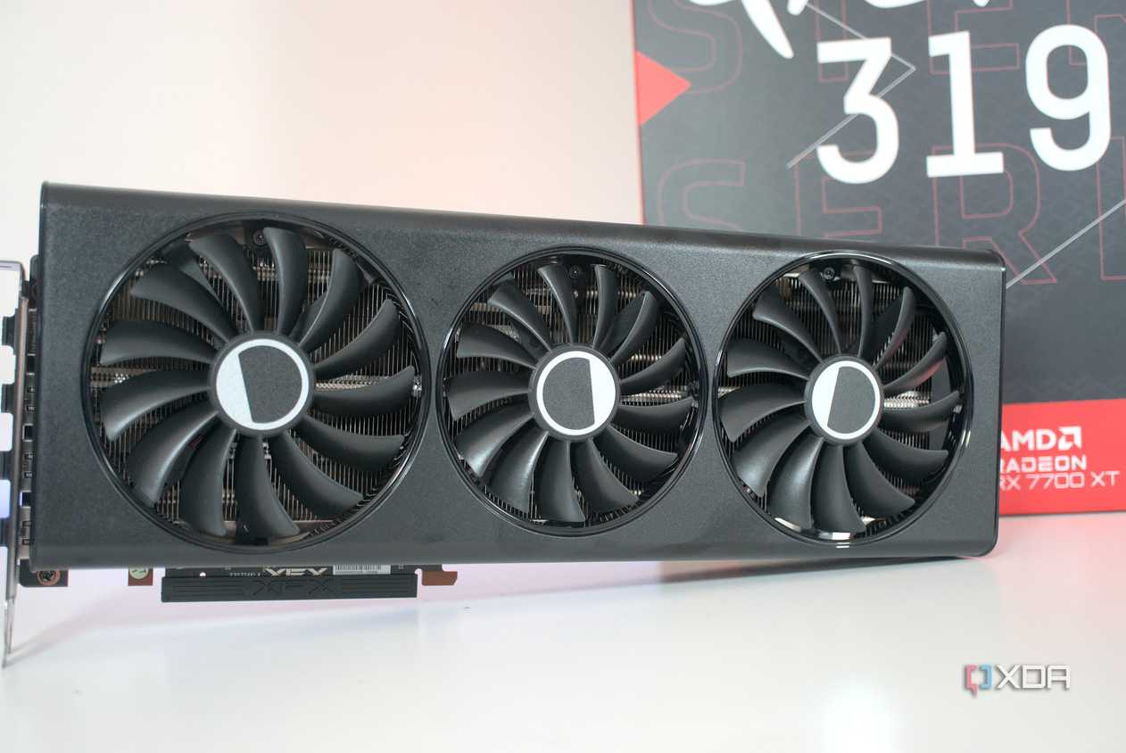 Front of the XFX Radeon RX 7700 XT Speedster 319
