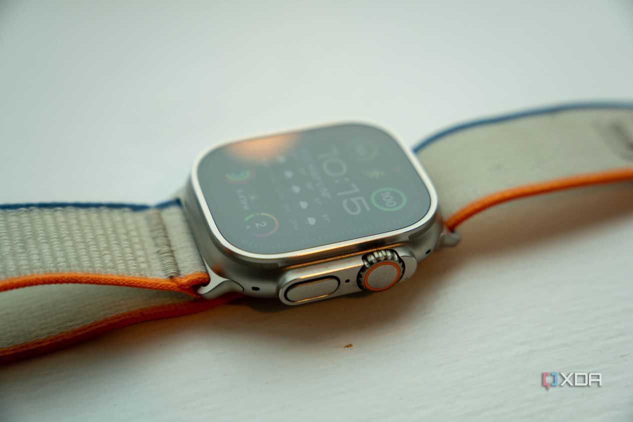 Apple Watch Ultra 2 lying flat on a table