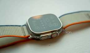 Apple Watch Ultra 2 lying flat on a table