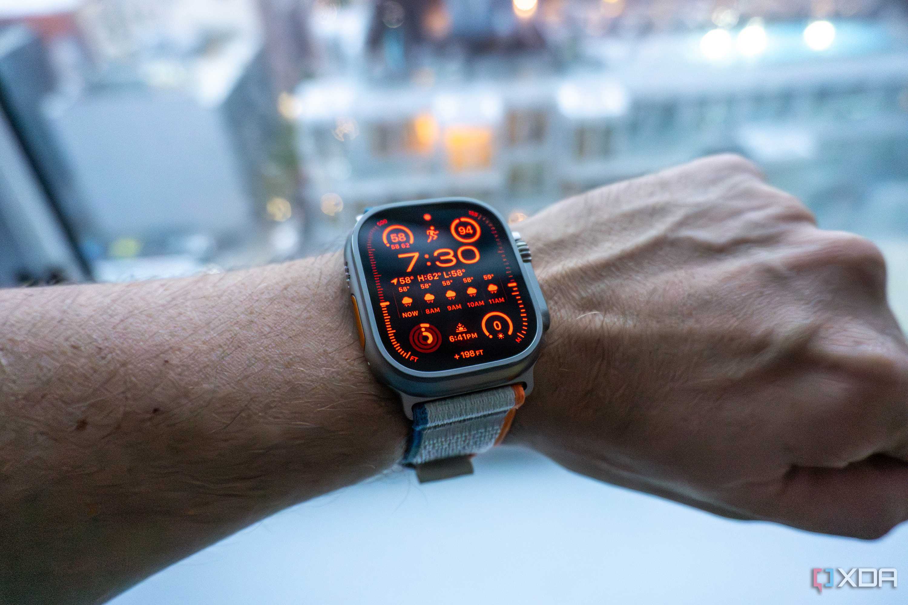 Apple Watch Ultra 2 with night mode