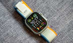 Apple Watch Ultra 2 showing the main watch face, displaying the item and various complications.