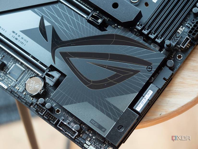 Asus ROG logo on the Maximus Z790 Dark Hero motherboard