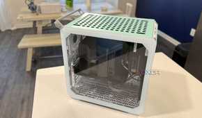 Cooler Master Qube 500 on a kitchen counter