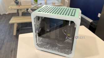 Cooler Master Qube 500 on a kitchen counter