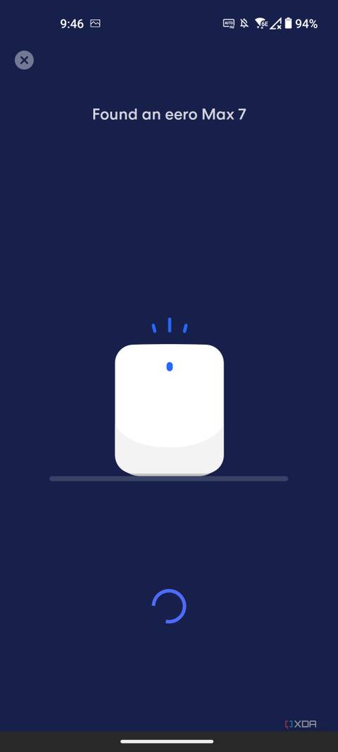 Eero Max 7 "Found an eero Max 7"