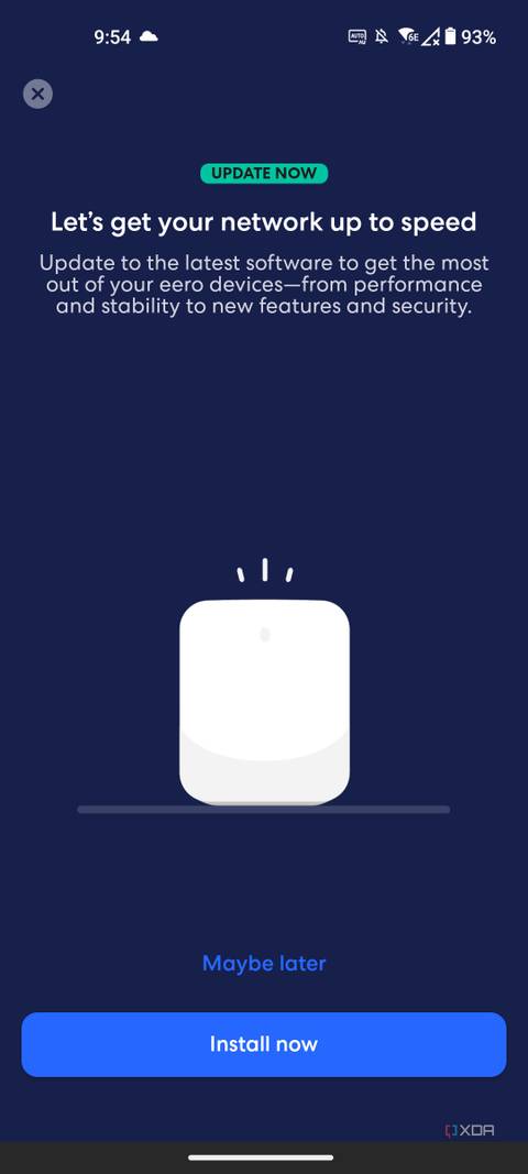 Eero Max 7 setup firmware update "Update: Let's get your network up to speed"