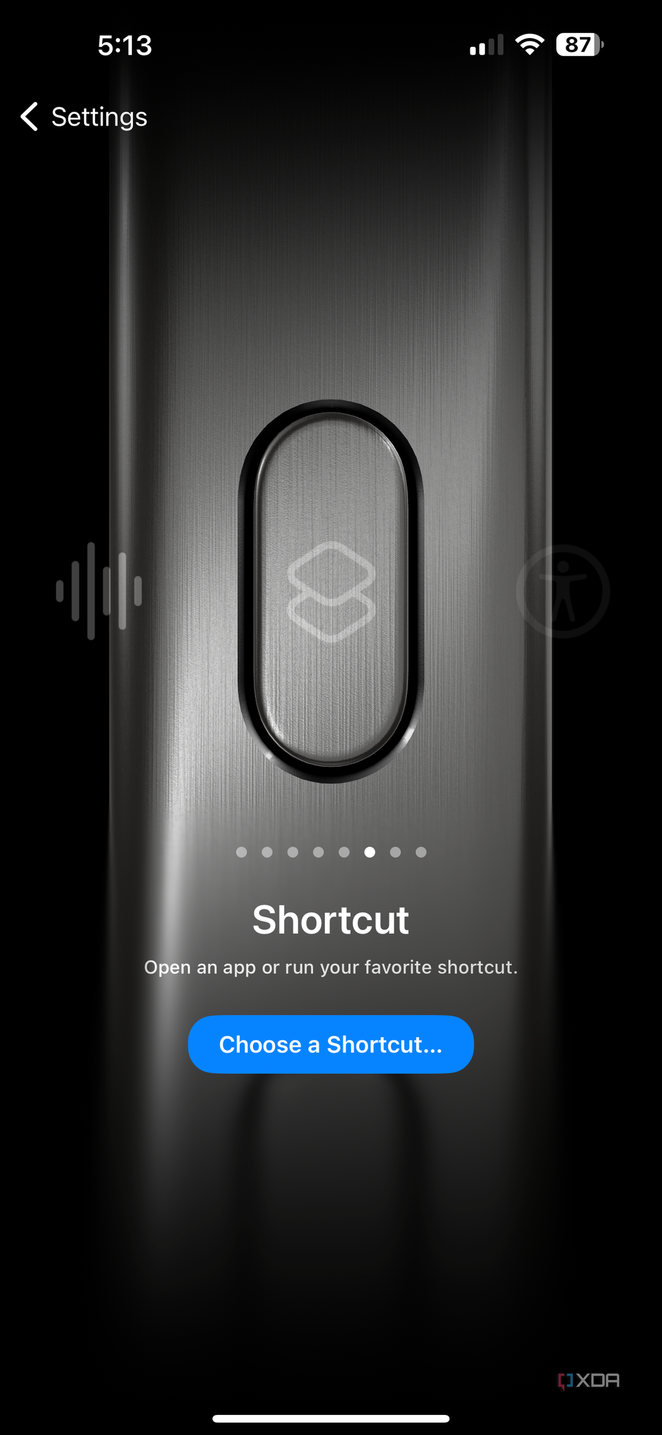 mapping the Action button to trigger a shortcut 