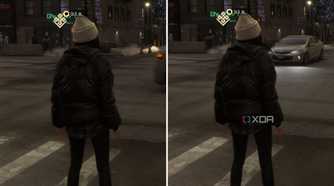 An image showing two screenshots of Forspoken next to each other.