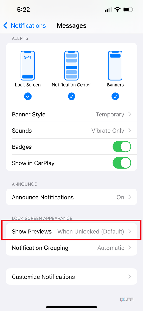 How to hide iPhone messages