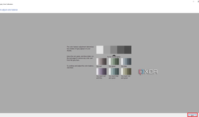 Windows Color Calibration tool with instructions for color calibration section