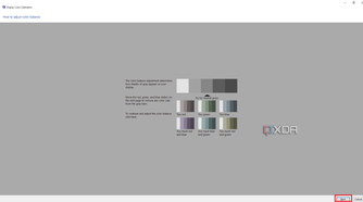 Windows Color Calibration tool with instructions for color calibration section