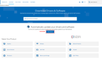 Screenshot of Intel's driver download website with the Get Started laptop
