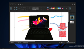 Screenshot of a Windows 11 desktop with the Paint app running