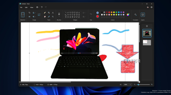 Screenshot of a Windows 11 desktop with the Paint app running