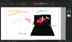 Screenshot of Paint in Windows 11 with the background removed from a picture of a tablet
